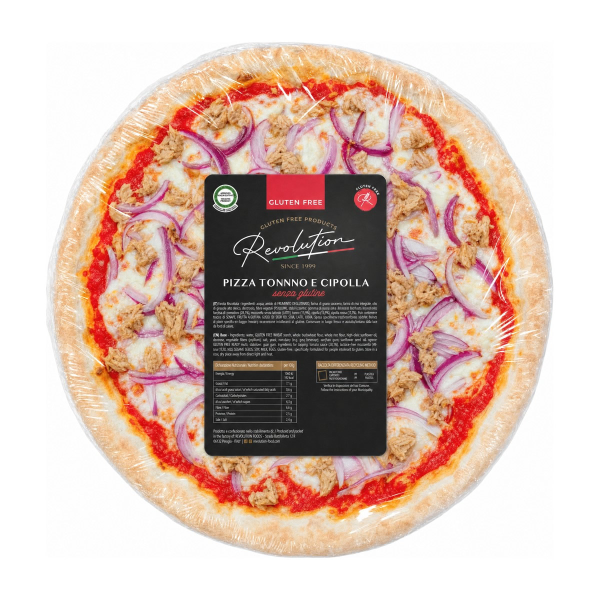 Pizza tonno e cipolla senza glutine