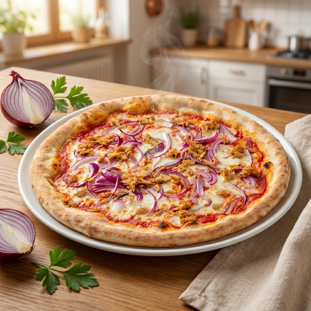 Pizza tonno e cipolla senza glutine