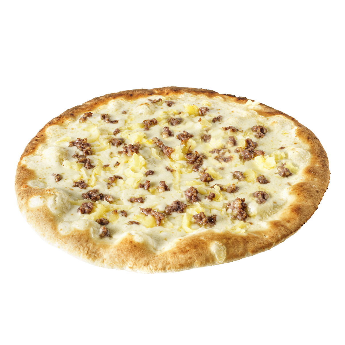 Pizza patate e salsiccia