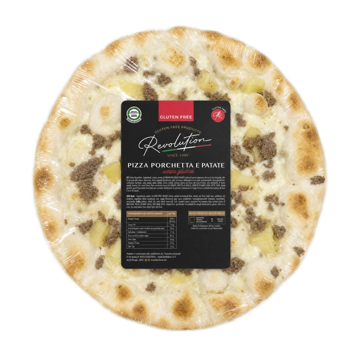Pizza Porchetta e Patate senza glutine