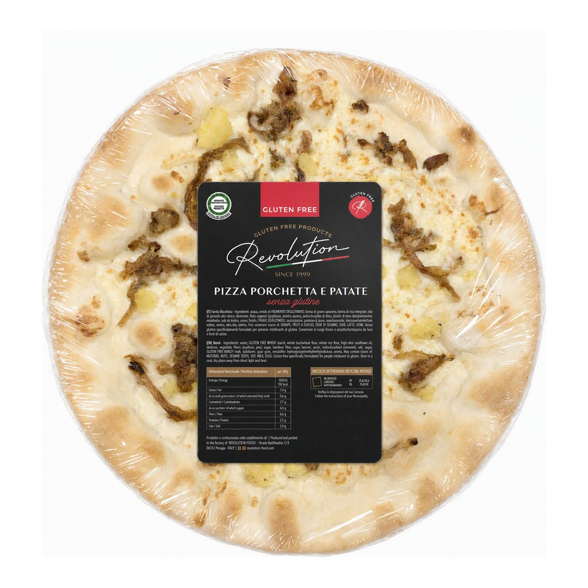 Pizza Porchetta e Patate senza glutine