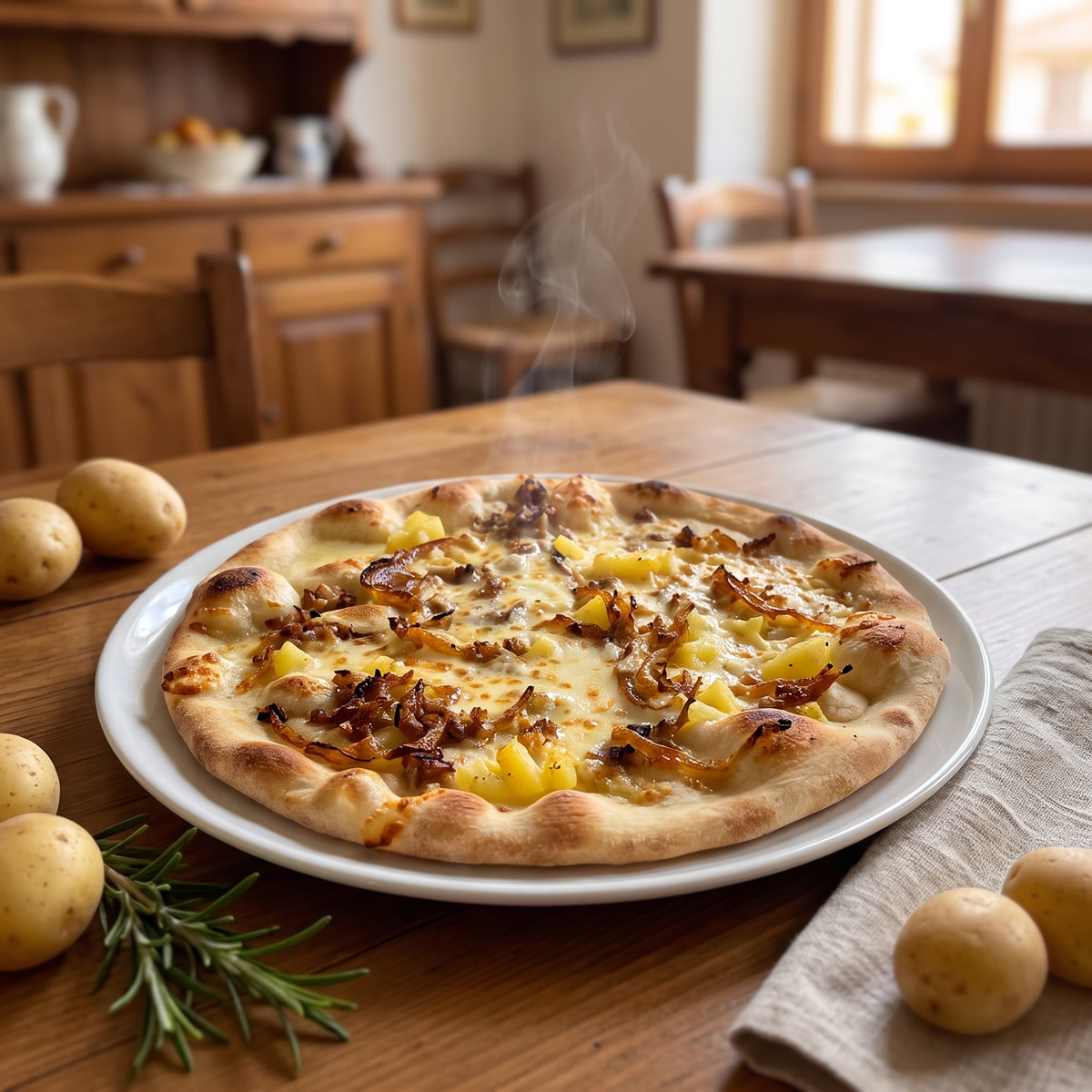 Pizza Porchetta e Patate senza glutine