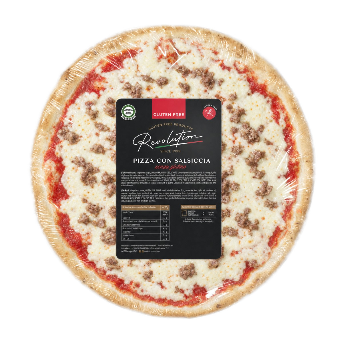 Pizza Salsiccia Senza Glutine
